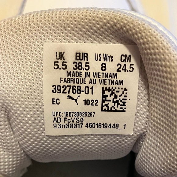 Puma Mayze Platform Trainers - Women's Size 8 (White/Cream)​​ - Picture 5 of 5